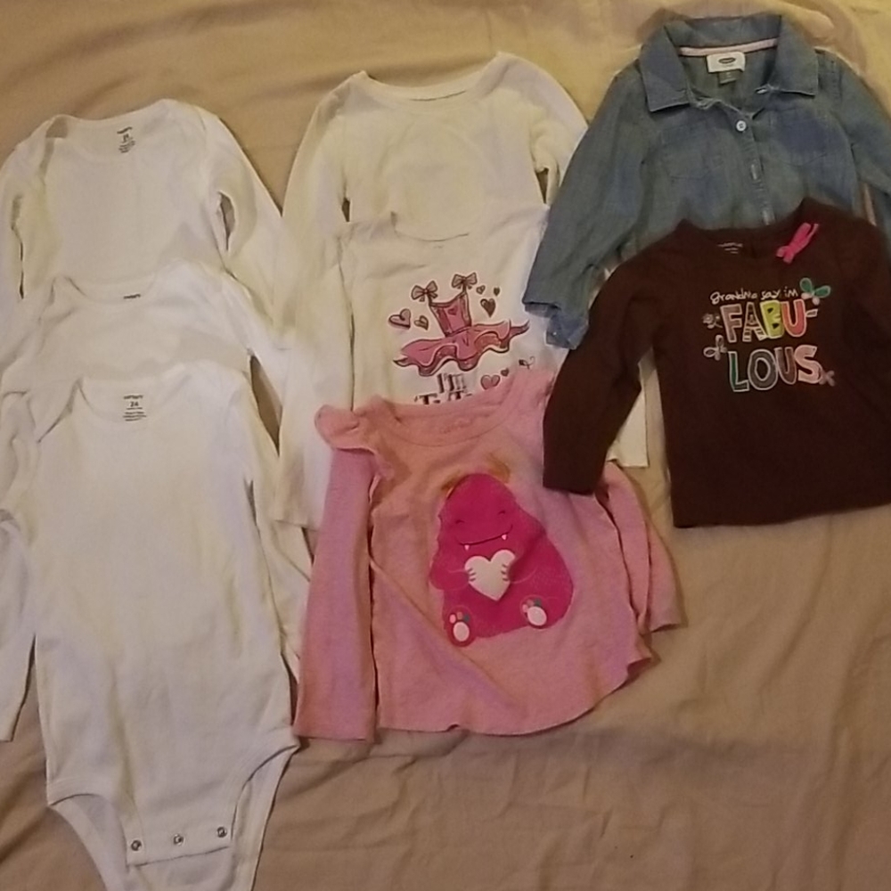 2T & 24 mos. Long Sleeve Onesies and Tops